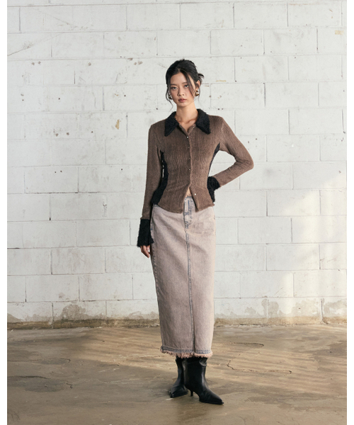 NO EXTRA TOUCH（ノー・エクストラ・タッチ）の「Hairy Fur Cardigan (Brown) / 25WTKC001BR（カーディガン/ボレロ・レディース・その他・SMALL/MEDIUM/X-SMALL）」の6枚目の写真