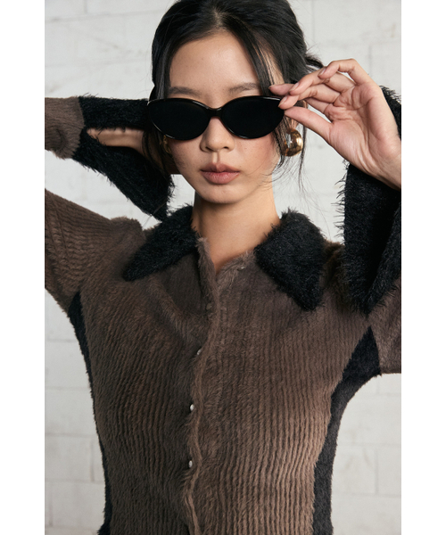 NO EXTRA TOUCH（ノー・エクストラ・タッチ）の「Hairy Fur Cardigan (Brown) / 25WTKC001BR（カーディガン/ボレロ・レディース・その他・SMALL/MEDIUM/X-SMALL）」の8枚目の写真