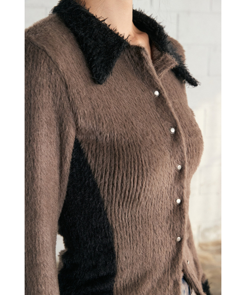 NO EXTRA TOUCH（ノー・エクストラ・タッチ）の「Hairy Fur Cardigan (Brown) / 25WTKC001BR（カーディガン/ボレロ・レディース・その他・SMALL/MEDIUM/X-SMALL）」の11枚目の写真