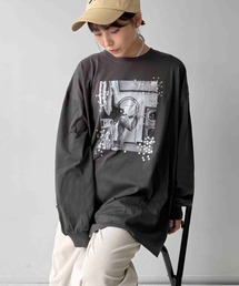 ☆オーバーサイズ キラリとフォトプリントロンT【UNISEX ITEM】