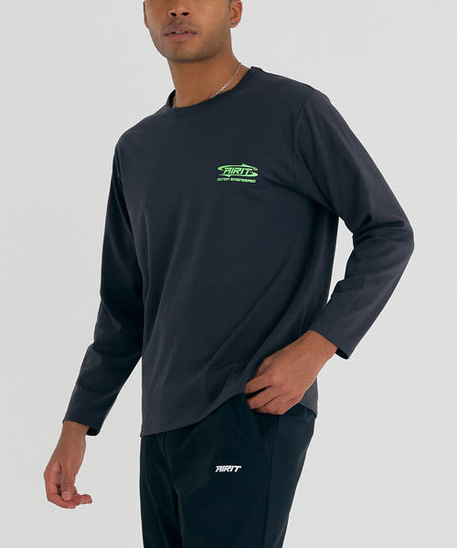 AIRIT(アイリット)の「ルーズフィット ESSENTIALS LS AM1239 GY(Tシャツ/カットソー・メンズ・ダークグレー・X-LARGE/XX-LARGE/XXX-LARGE)」の1枚目の写真