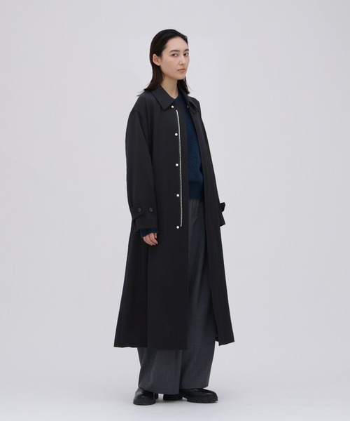 YLEVE(イレーヴ)の「YLEVE / WOOL GABA ZIP COAT(ダウンジャケット/コート・レディース・グレー/ネイビー・0/1)」の1枚目の写真