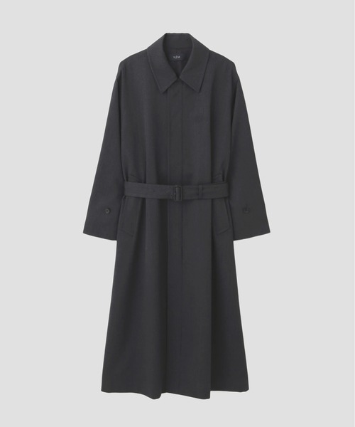 YLEVE(イレーヴ)の「YLEVE / WOOL GABA ZIP COAT(ダウンジャケット/コート・レディース・グレー/ネイビー・0/1)」の2枚目の写真