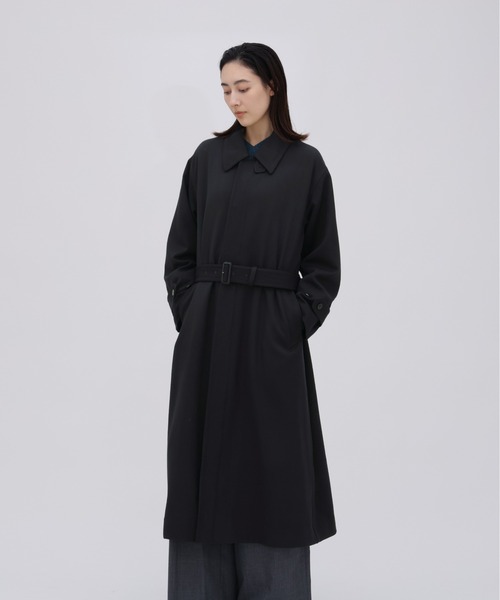 YLEVE(イレーヴ)の「YLEVE / WOOL GABA ZIP COAT(ダウンジャケット/コート・レディース・グレー/ネイビー・0/1)」の7枚目の写真