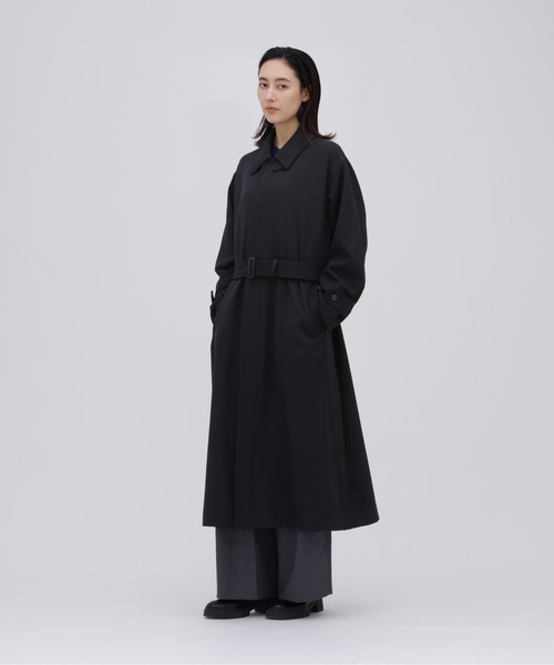 YLEVE(イレーヴ)の「YLEVE / WOOL GABA ZIP COAT(ダウンジャケット/コート・レディース・グレー/ネイビー・0/1)」の8枚目の写真