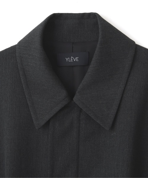 YLEVE(イレーヴ)の「YLEVE / WOOL GABA ZIP COAT(ダウンジャケット/コート・レディース・グレー/ネイビー・0/1)」の13枚目の写真