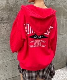 バッグロゴWジップビッグフーディー