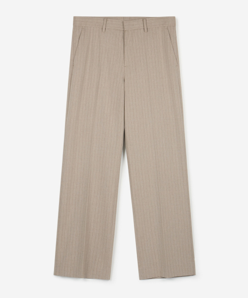 TNGT(ティーエヌジーティー)の「Wide Fit Pin Stripe Pants (Beige) TNPA6F108I2(スラックス・メンズ・その他・90/82/78/86)」の2枚目の写真