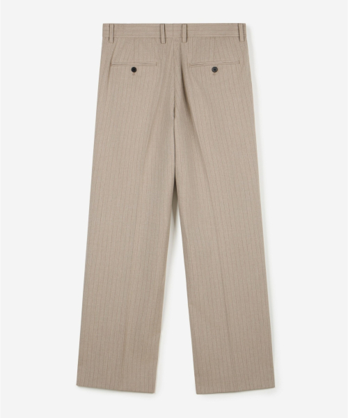 TNGT(ティーエヌジーティー)の「Wide Fit Pin Stripe Pants (Beige) TNPA6F108I2(スラックス・メンズ・その他・90/82/78/86)」の3枚目の写真