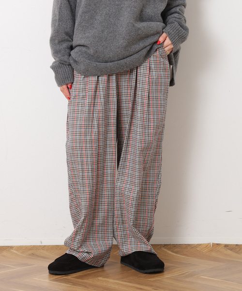 JOURNAL STANDARD LUXE(ジャーナルスタンダード ラックス)の「ビエラチェック イージーパンツ(その他パンツ・レディース・ブルー系その他/ネイビー/ピンク系その他・FREE)」の2枚目の写真
