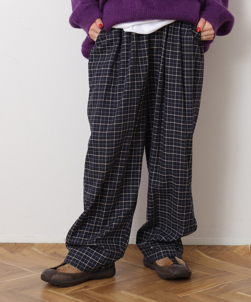 JOURNAL STANDARD LUXE(ジャーナルスタンダード ラックス)の「ビエラチェック イージーパンツ(その他パンツ・レディース・ブルー系その他/ネイビー/ピンク系その他・FREE)」の1枚目の写真