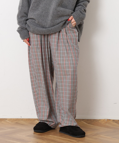 JOURNAL STANDARD LUXE(ジャーナルスタンダード ラックス)の「ビエラチェック イージーパンツ(その他パンツ・レディース・ブルー系その他/ネイビー/ピンク系その他・FREE)」の6枚目の写真