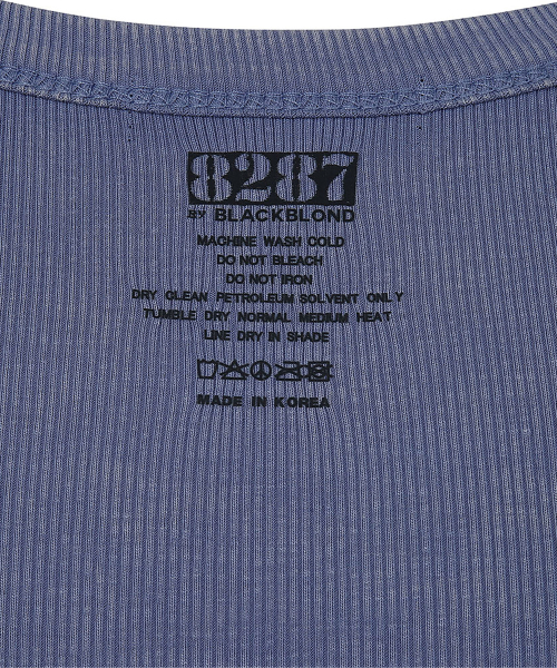 BLACK BLOND（ブラック ブロンド）の「8287 ロゴヴィンテージノースリーブTシャツ（ダスティブルー）（Tシャツ/カットソー・レディース・その他・FREE）」の6枚目の写真
