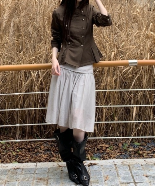 FLINEA（フリネア）の「ナポレオンジャケット（その他アウター・レディース・ネイビー/ブラウン・S/M/L）」の9枚目の写真