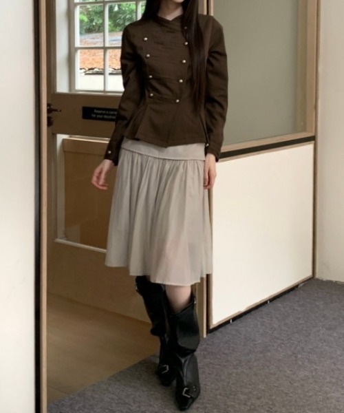 FLINEA（フリネア）の「ナポレオンジャケット（その他アウター・レディース・ネイビー/ブラウン・S/M/L）」の10枚目の写真