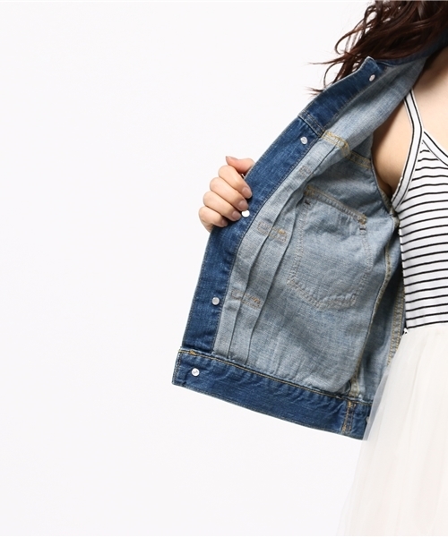 CIAOPANIC(チャオパニック)の「【Ciaopanic】 デニムセカンドGジャン(デニムジャケット・レディース・インディゴブルー/ブルー・FREE)」の10枚目の写真