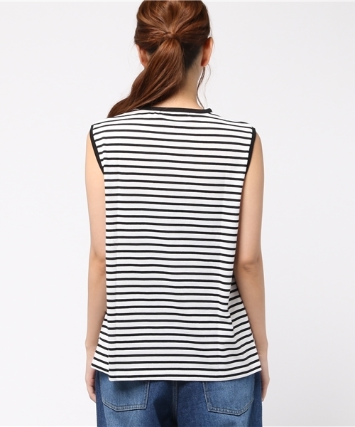 VENCEEXCHANGE（ヴァンスエクスチェンジ）の「ノースリーブクルーネック（Tシャツ/カットソー・レディース・オフホワイト/グレー/ダークグリーン/ブラック/ブラウン/コーラル・MEDIUM）」の10枚目の写真