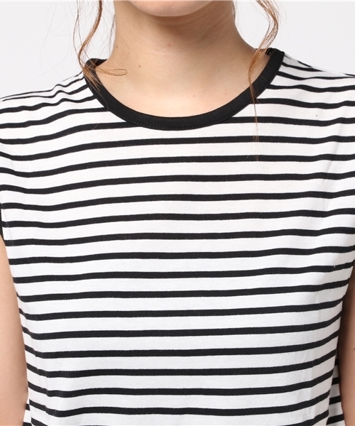 VENCEEXCHANGE（ヴァンスエクスチェンジ）の「ノースリーブクルーネック（Tシャツ/カットソー・レディース・オフホワイト/グレー/ダークグリーン/ブラック/ブラウン/コーラル・MEDIUM）」の11枚目の写真