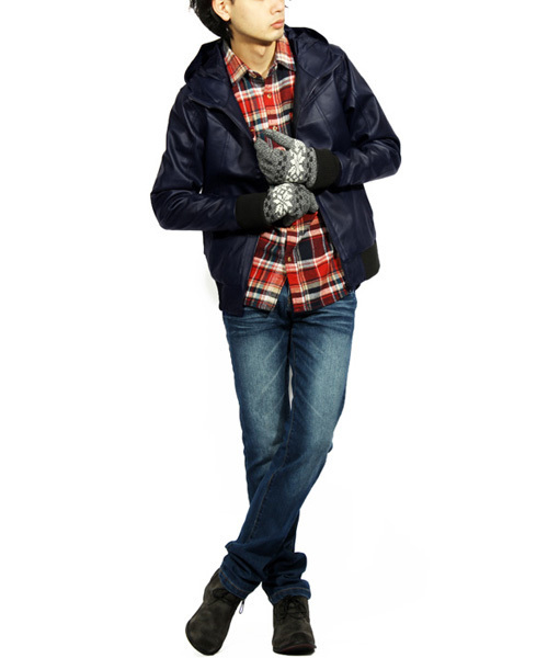 ８(eight)（エイト）の「PUレザー ライダースジャケット フード付き パーカー（ライダースジャケット・メンズ・ダークブルー/ブラウン/キャメル/ブラック/ワイン/ネイビー/グレー/カーキ・LARGE/X-LARGE/SMALL/MEDIUM）」の9枚目の写真