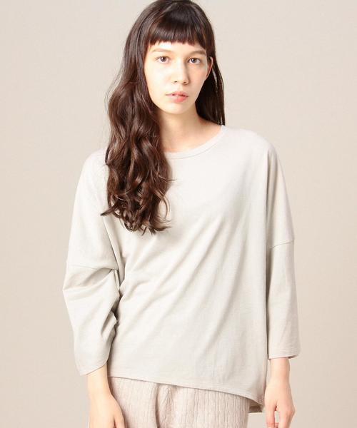 BEAUTY&YOUTH UNITED ARROWS(ビューティーアンドユースユナイテッドアローズ)の「BY ウラケビッグドルマン8分袖カットソー◆(Tシャツ/カットソー・レディース・ナチュラル/オレンジ系その他/オリーブ/ネイビー・FREE)」の2枚目の写真