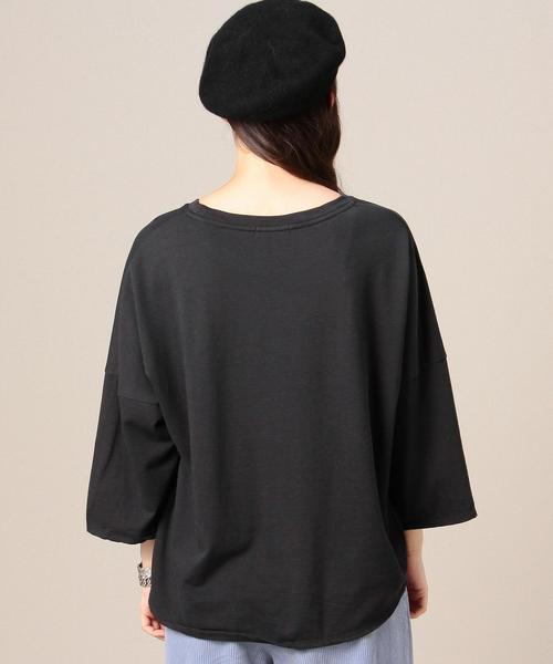 BEAUTY&YOUTH UNITED ARROWS(ビューティーアンドユースユナイテッドアローズ)の「BY ウラケビッグドルマン8分袖カットソー◆(Tシャツ/カットソー・レディース・ナチュラル/オレンジ系その他/オリーブ/ネイビー・FREE)」の5枚目の写真