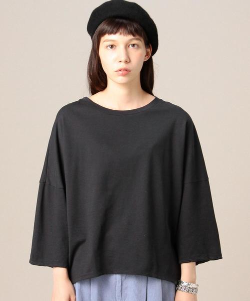 BEAUTY&YOUTH UNITED ARROWS(ビューティーアンドユースユナイテッドアローズ)の「BY ウラケビッグドルマン8分袖カットソー◆(Tシャツ/カットソー・レディース・ナチュラル/オレンジ系その他/オリーブ/ネイビー・FREE)」の6枚目の写真