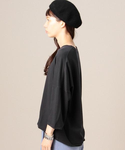 BEAUTY&YOUTH UNITED ARROWS(ビューティーアンドユースユナイテッドアローズ)の「BY ウラケビッグドルマン8分袖カットソー◆(Tシャツ/カットソー・レディース・ナチュラル/オレンジ系その他/オリーブ/ネイビー・FREE)」の12枚目の写真