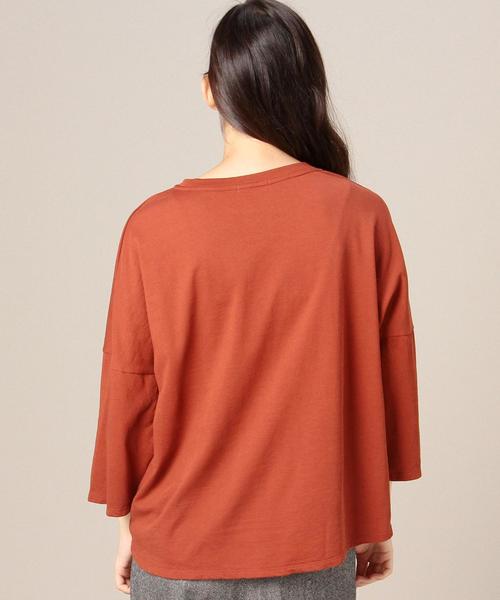BEAUTY&YOUTH UNITED ARROWS(ビューティーアンドユースユナイテッドアローズ)の「BY ウラケビッグドルマン8分袖カットソー◆(Tシャツ/カットソー・レディース・ナチュラル/オレンジ系その他/オリーブ/ネイビー・FREE)」の8枚目の写真