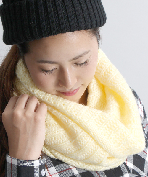 WEGO（ウィゴー）の「WEGO/プレーンスヌード（ネックウォーマー/スヌード・メンズ・ブラック/サックスブルー/ワイン/ライトピンク/杢グレー/ライトイエロー/ネイビー/ライトパープル/ブルー/ピンク/レッド/ホワイト/ベージュ/ダークグレー/ダークベージュ・FREE）」の11枚目の写真