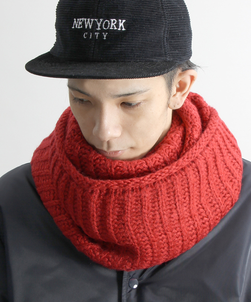 WEGO（ウィゴー）の「WEGO/プレーンスヌード（ネックウォーマー/スヌード・メンズ・ブラック/サックスブルー/ワイン/ライトピンク/杢グレー/ライトイエロー/ネイビー/ライトパープル/ブルー/ピンク/レッド/ホワイト/ベージュ/ダークグレー/ダークベージュ・FREE）」の14枚目の写真