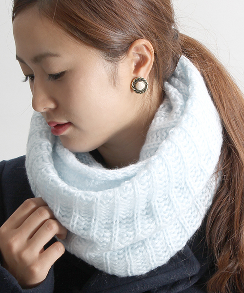 WEGO（ウィゴー）の「WEGO/プレーンスヌード（ネックウォーマー/スヌード・メンズ・ブラック/サックスブルー/ワイン/ライトピンク/杢グレー/ライトイエロー/ネイビー/ライトパープル/ブルー/ピンク/レッド/ホワイト/ベージュ/ダークグレー/ダークベージュ・FREE）」の8枚目の写真