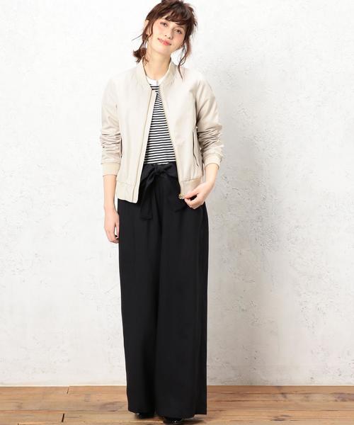 green label relaxing（グリーンレーベルリラクシング）の「[手洗い可能]◆CB T/Cクリア TWL MA-1 ブルゾン◆（MA-1・レディース・ネイビー/オリーブ/ライトグレー・42/44/38/34/36/40）」の18枚目の写真