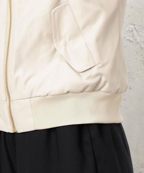 green label relaxing（グリーンレーベルリラクシング）の「[手洗い可能]◆CB T/Cクリア TWL MA-1 ブルゾン◆（MA-1・レディース・ネイビー/オリーブ/ライトグレー・42/44/38/34/36/40）」の21枚目の写真