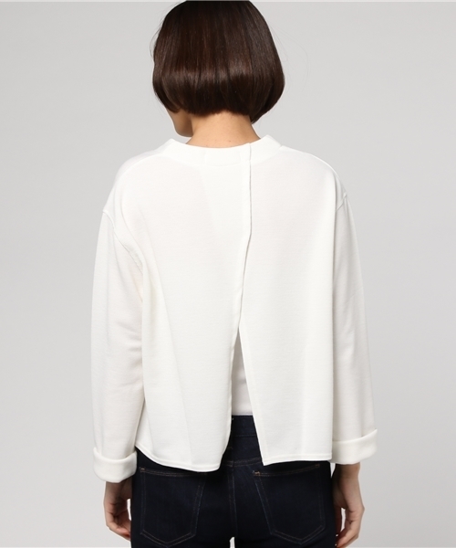 J'studio(ジェイストゥディオ)の「バックスリットカットソー(Tシャツ/カットソー・レディース・ピンク/ブラック/オフホワイト/キャメル・9号)」の7枚目の写真