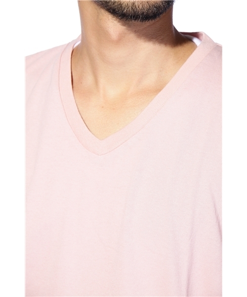 CIAOPANIC（チャオパニック）の「丸胴ＶＮEK T（Tシャツ/カットソー・メンズ・ブラック/オフホワイト/ピンク/マスタード/チャコールグレー・MEDIUM/LARGE）」の7枚目の写真