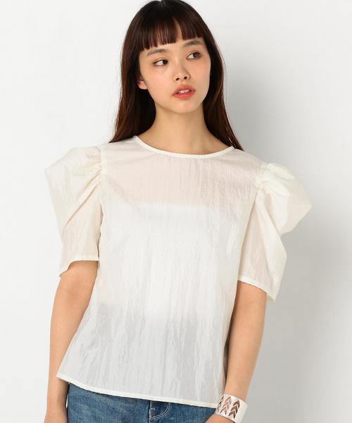 Another Edition（アナザーエディション）の「パフスリーブブラウス ◆（シャツ/ブラウス・レディース・オフホワイト/オレンジ・FREE）」の2枚目の写真