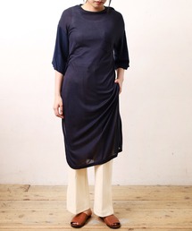 min@RNA（ミンアットアールエヌエー）の「M0391 デシンコンビジャージワンピース（ワンピース）」