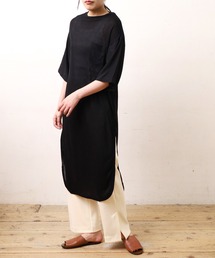 min@RNA（ミンアットアールエヌエー）の「M0391 デシンコンビジャージワンピース（ワンピース）」