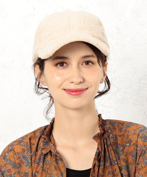 NEW ERA（ニューエラ）の「[別注][ニューエラ]NEWERA ボア CB キャップ ◆（キャップ・レディース・ブラック/ダークグレー/ベージュ・FREE）」の11枚目の写真