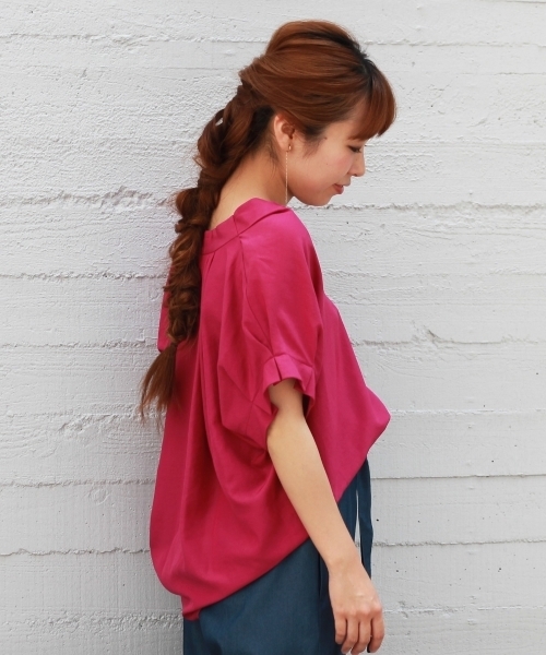 le.coeur blanc(ルクールブラン)の「スタンドVネックタックスリーブシャツ(シャツ/ブラウス・レディース・ピンク系その他/ブラック/オフホワイト/マスタード・FREE)」の21枚目の写真