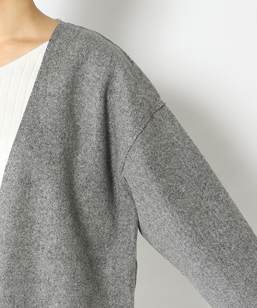 LBC（エルビーシー）の「ダブルフェイスコーディガン（その他アウター・レディース・グレー/ダークブルー/ベージュ・LARGE/MEDIUM）」の11枚目の写真