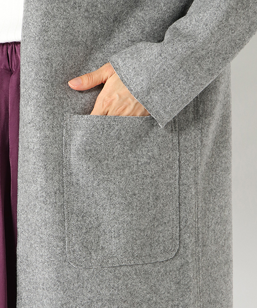 LBC（エルビーシー）の「ダブルフェイスコーディガン（その他アウター・レディース・グレー/ダークブルー/ベージュ・LARGE/MEDIUM）」の5枚目の写真