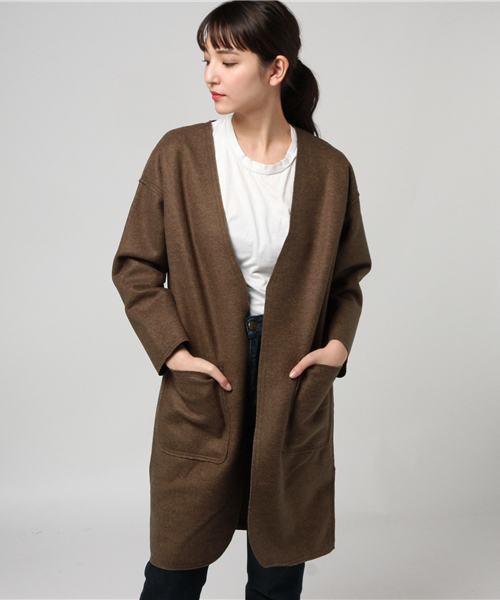 LBC（エルビーシー）の「ダブルフェイスコーディガン（その他アウター・レディース・グレー/ダークブルー/ベージュ・LARGE/MEDIUM）」の15枚目の写真