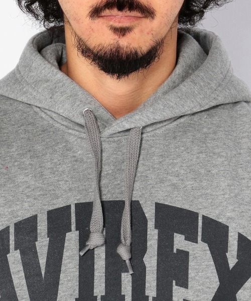 avirex/ アヴィレックス/ DAILY L/S SWEAT PULL PARKA LOGO