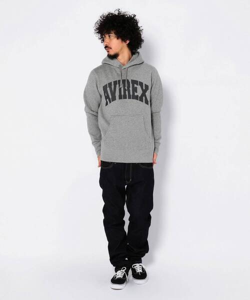 パーカー avirex/ アヴィレックス/ DAILY L/S SWEAT PULL PARKA LOGO/　デイリー　スウェット　プルパーカー　ロゴ avirex/ アヴィレックス/ DAILY L/S SWEAT PULL PARKA LOGO
