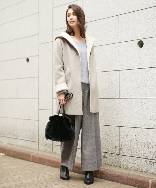 GLOBAL WORK（グローバルワーク）の「チェックワイドパンツ2/777008（その他パンツ・レディース・ダークブラウン/グレー・LARGE/MEDIUM/SMALL）」の6枚目の写真