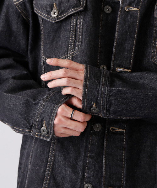 MONO-MART(モノマート)の「BIGデニムGジャン/10OZデニム(デニムジャケット・メンズ・ワンウォッシュ/ブラック/インディゴブルー/ブルー系その他・L/M)」の20枚目の写真