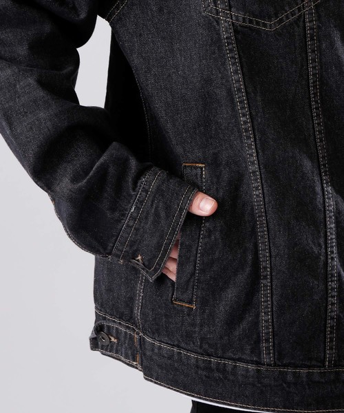 MONO-MART(モノマート)の「BIGデニムGジャン/10OZデニム(デニムジャケット・メンズ・ワンウォッシュ/ブラック/インディゴブルー/ブルー系その他・L/M)」の10枚目の写真
