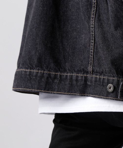 MONO-MART(モノマート)の「BIGデニムGジャン/10OZデニム(デニムジャケット・メンズ・ワンウォッシュ/ブラック/インディゴブルー/ブルー系その他・L/M)」の16枚目の写真