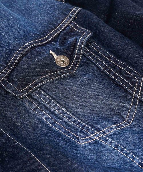 MONO-MART(モノマート)の「BIGデニムGジャン/10OZデニム(デニムジャケット・メンズ・ワンウォッシュ/ブラック/インディゴブルー/ブルー系その他・L/M)」の18枚目の写真